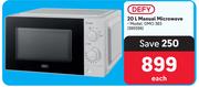 Defy 20L Manual Microwave DMO 383