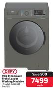Defy 9Kg SteamCure Front Loader Washing Machine DAW 389