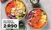 Tuna, Salmon Or Prawn Poke Bowls-For 2