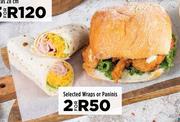 Selected Wraps Or Paninis-For 2