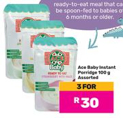 Ace Baby Instant Porridge Assorted-For 3 x 100g
