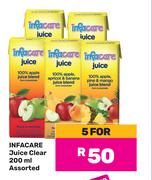 Infacare Juice Clear Assorted-For 5 x 200ml