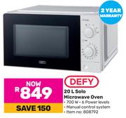 Defy Solo Microwave Oven-20Ltr