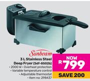 Sunbeam Stainless Steel Deep Fryer SDF-8502B-3Ltr