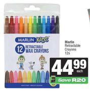 Marlin Retractable Crayons-12s Each