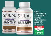 Solal All You Need For Men Or Women Multivitamin Ages 50+ 90 Capsules-Each