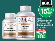 Solal Lung Protection 30 Capsules Or Double Vitamin C 90 Capsules-Each