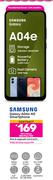 Samsung Galaxy A04e 4G Smartphone-On Red Flexi 150