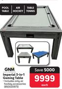 GNM Imperial 3-In-1 Gaming Table 850020973-Each