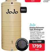 Jojo Slimline Rainwater Tank-Wintergrass 326841-1000Ltr Each