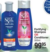 Natur Vital Hair S.O.S Fortifying Shampoo Or Conditioner-300ml Each