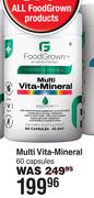 Food Grown Multi Vita Mineral 60 Capsules