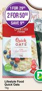 Lifestyle Food Quick Oats-For 1 x 1kg