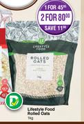 Lifestyle Food Rolled Oats-For 2 x 1kg