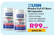 USN Phedra Cut XT Burn 30 Capsules-Each