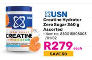 USN Creatine Hydrator Zero Sugar Assorted-360g Each
