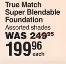 L'Oreal Paris True Match Super Blendable Foundation Assorted Shades-Each