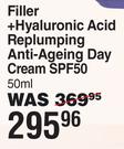 L'Oreal Revitalift Filler+ Hyaluronic Acid Replumping Anti Aging Day Cream SPF50-50ml