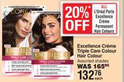 L'Oreal Excellence Creme Triple Care Colour Hair Colour Assorted Shades-Each