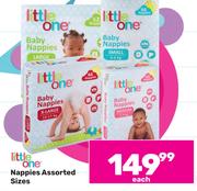 Little One Nappies Assorted Sizes-Each