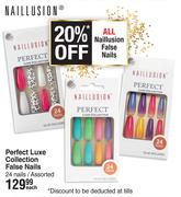 Naillusion Perfect Luxe Collection False Nails 24 Nails Assorted-Each