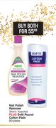 Dis-Chem Nail Polish Remover 300ml Plus Softi Round Cotton Pads 80 Piece-Both For