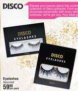 Disco Eyelashes Assorted-Per Pack