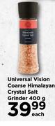 Universal Vision Coarse Himalayan Crystal Salt Grinder-400g Each