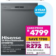 Hisense 13-Place Dishwasher H13DETG