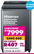 Hisense 18Kg Top Loader Washing Machine WT3l1823UB