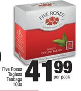 Five Roses Tagless Teabags-100s Per Pack