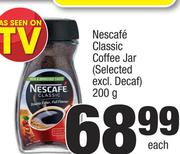 Nescafe Classic Coffee Jar (Selected Excl.Decaf)-200g Each