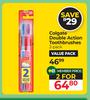 Colgate Double Action Toothbrushes (2-Pack)-For 2 
