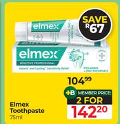 Elmex Toothpaste-For 2 x 75ml