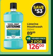 Listerine Mouthwash-For 2 x 500ml