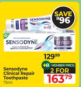 Sensodyne Clinical Repair Toothpaste-For 2 x 75ml