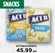 Act II Popcorn Assorted-3s Each
