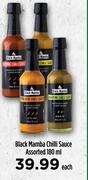 Black Mamba Chilli Sauce Assorted-180ml Each