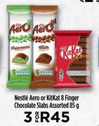 Nestle Aero Or Kitkat 8 Finger Chocolate Slabs Assorted-For 3 x 85g
