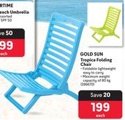 Gold Sun Tropica Folding Chair 286670-Each