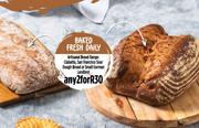 Artisanal Bread Range: Ciabatta,San Francisco Sour Dough Bread Or Small German Landbrot-For Any 2