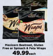 Mexicorn Beetroot, Gluten Free Or Spinach & Feta Wraps-Each