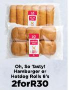 Hamburger Or Hotdog Rolls-For 2 x 6's