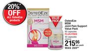 OsteoEze MSM Joint Pain Support Value Pack 90 Capsules Plus Free 30 Capsules-Per Pack