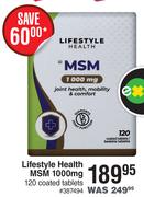 Lifestyle Health MSM 1000mg 120 Coated Tablets