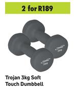 Trojan 3Kg Soft Touch Dumbbell-For 2