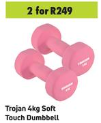 Trojan 4Kg Soft Touch Dumbbell-For 2