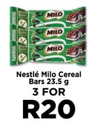 Netsle Milo Cereal Bars-For 3 x 23.5g