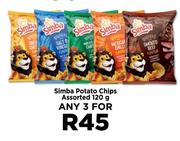 Simba Potato Chips Assorted-For Any 3 x 120g