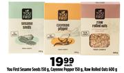 You First Sesame-150g, Cayenne Pepper-150g, Raw Rolled Oats 600g-Each